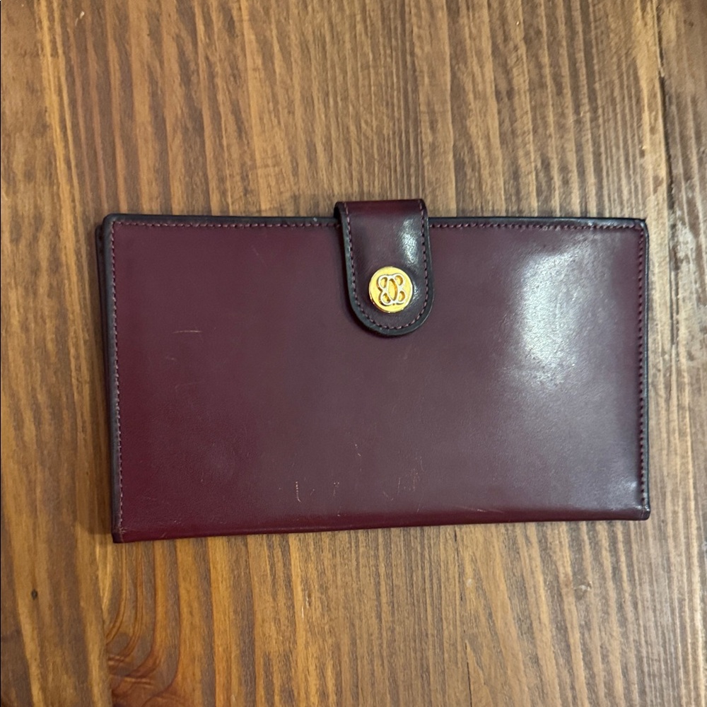 Bosca Full Grain leather billfold wallet rich burgundy excellent condition
